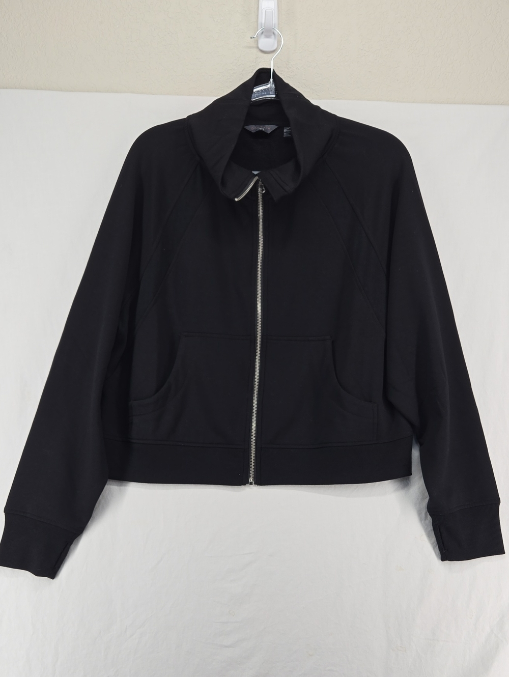 Danskin Black Full-Zip Fleece Jacket Size Large